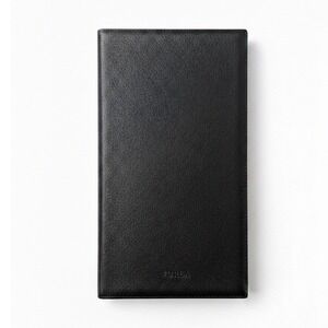 NIB! Furla Black Leather Passport Wallet Long Bifold Vacay Travel Adventure Trip